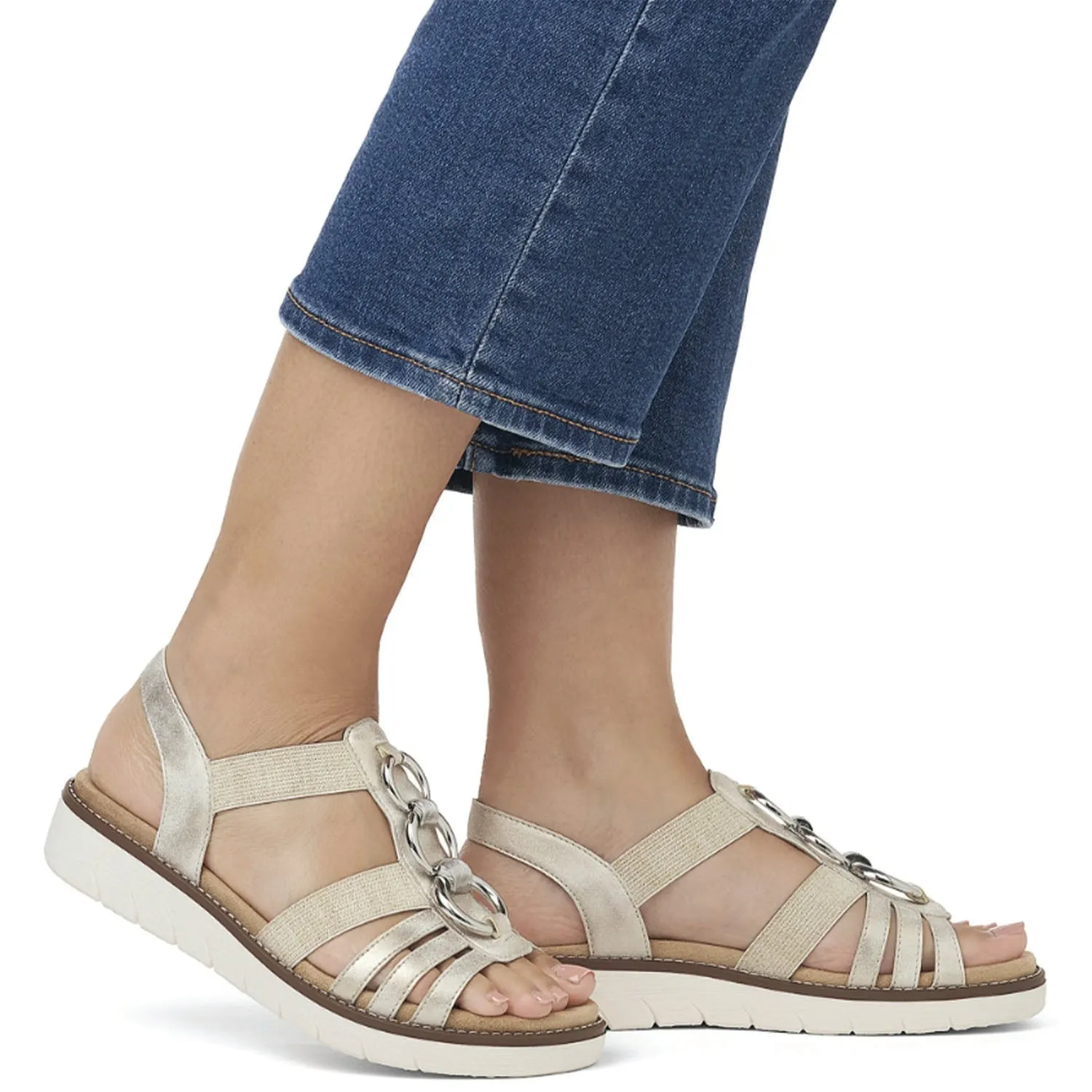 Women's Remonte D20743-60 Mushce/Beige Gold Synthetic