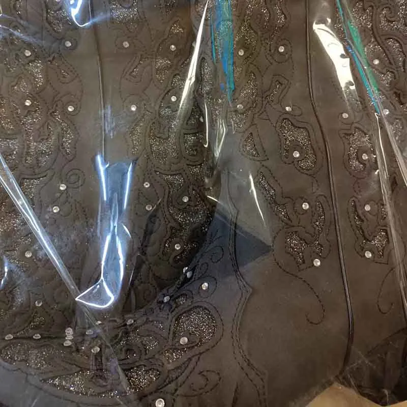 Women's White Glitter Wedding Boots Crystals Cowgirl Boots